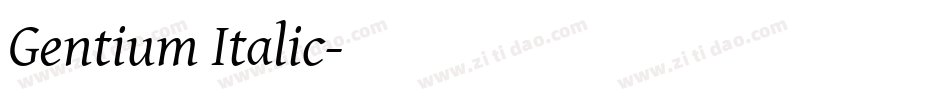Gentium Italic字体转换